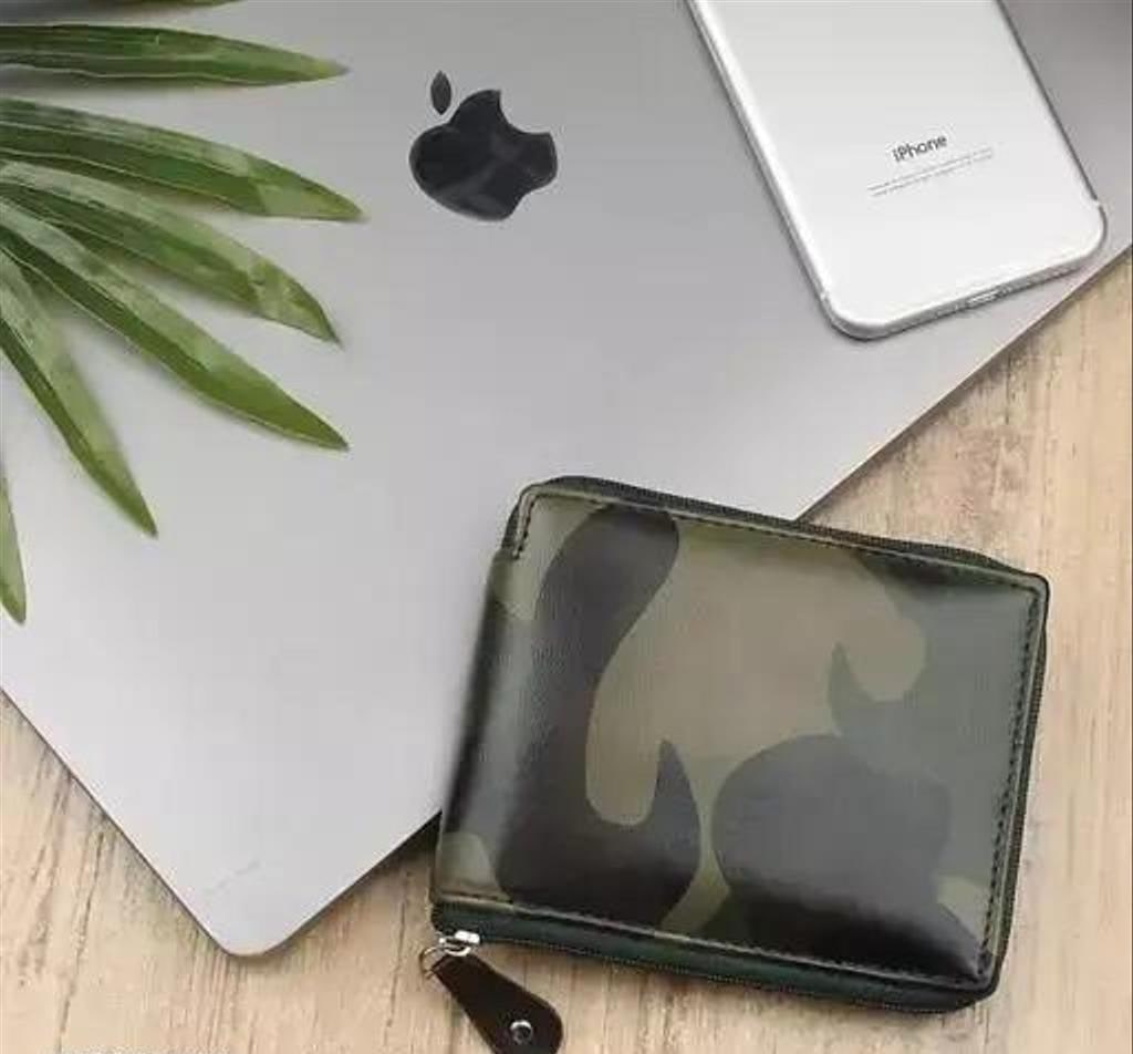 Army Print Faux Leather Bi-Fold Wallet