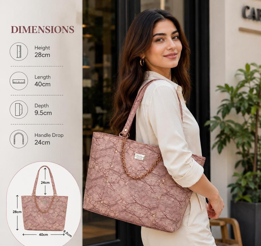 Beige PU Hand and Sling Bag