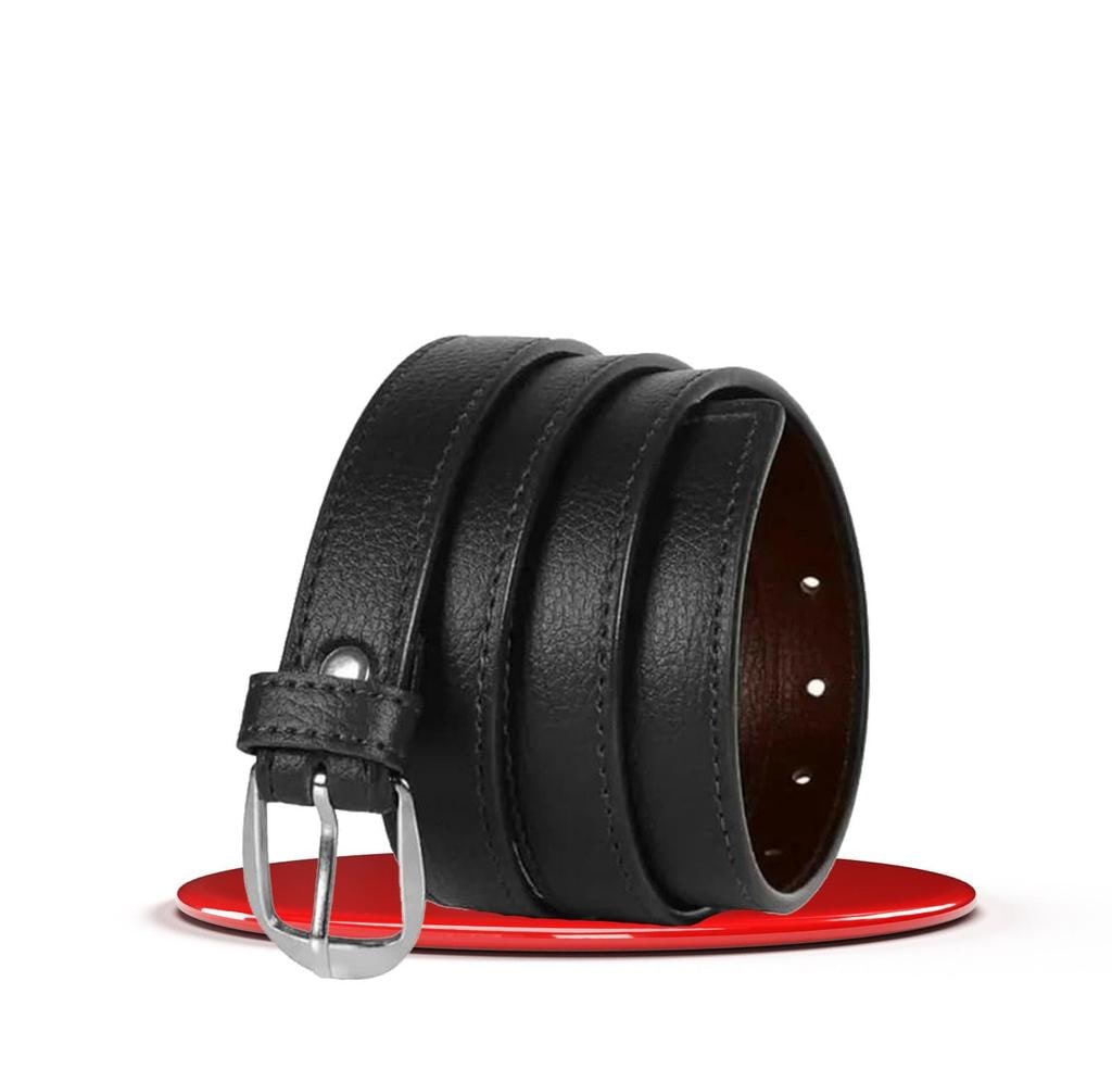 Black Colourblock Faux Leather Belt