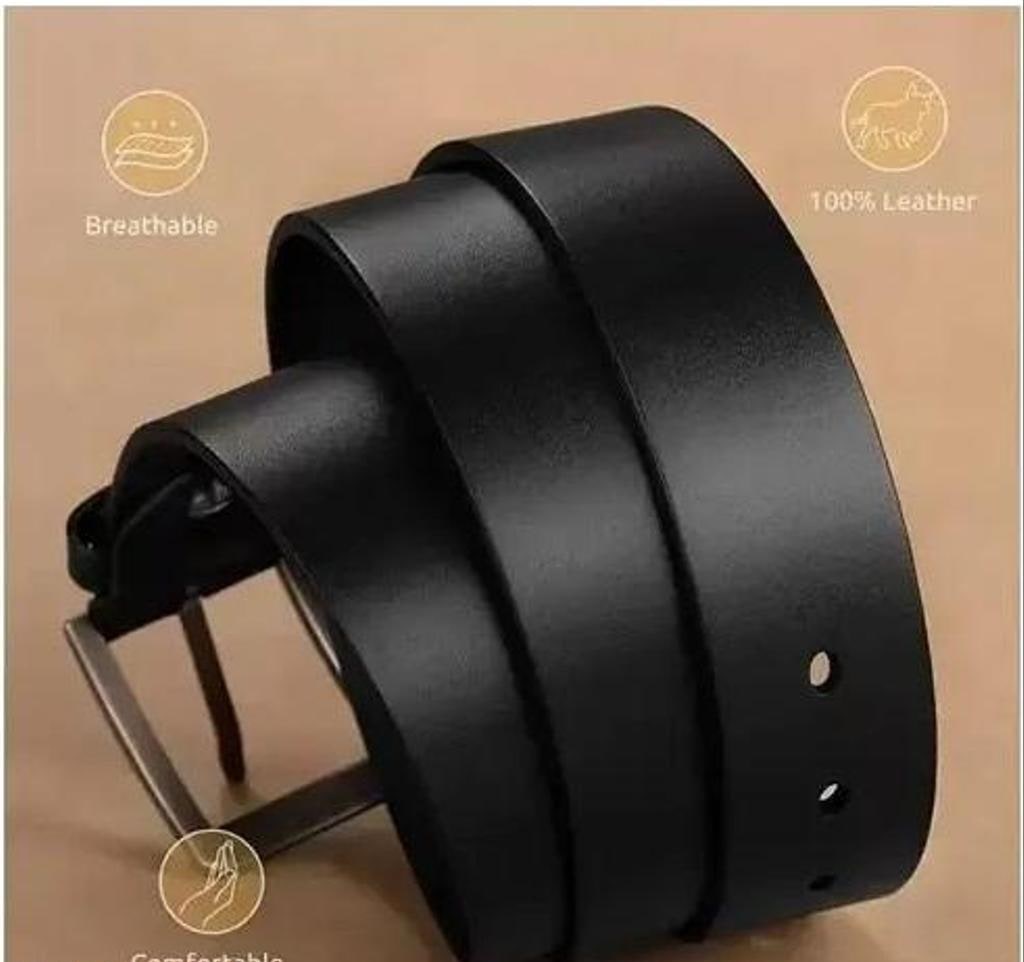 Black Faux Leather Belt, 26 to 44 in