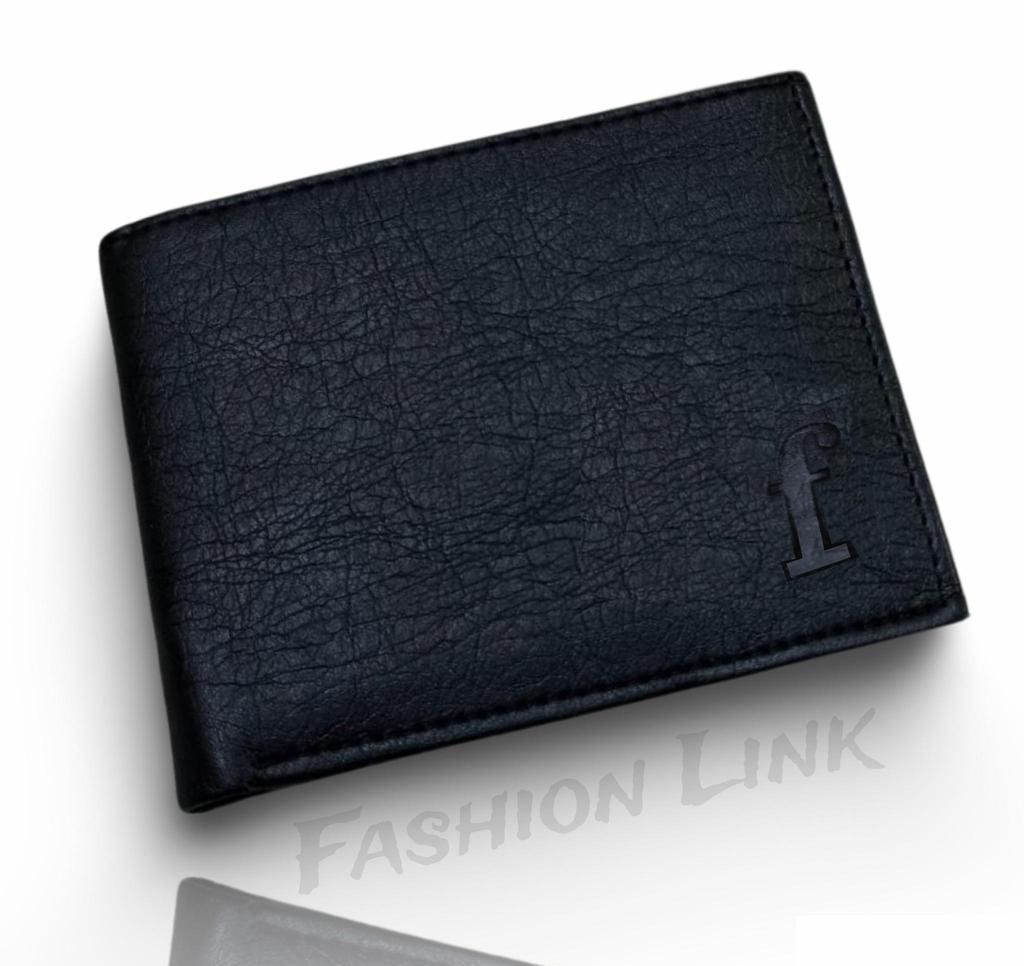 Black Leather Wallet with Removable Card Holder