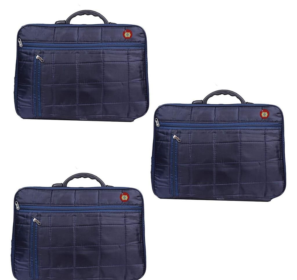 Blue Foldable Travel Bag 17.5 L, Pack of 3