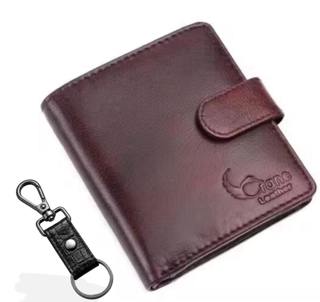 Brown Leather Bifold Wallet with RFID Blocking