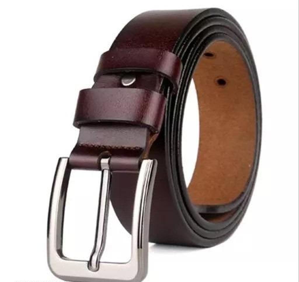 Brown PU Leather Buckle Belt