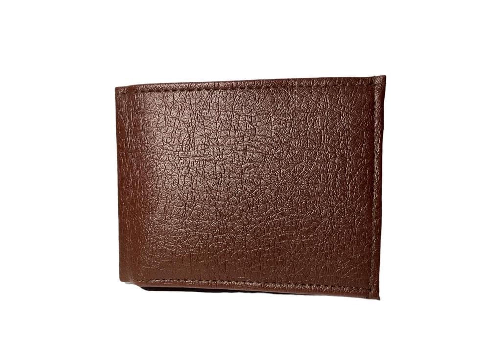Brown Textured Album Wallet, 8 Card Slots