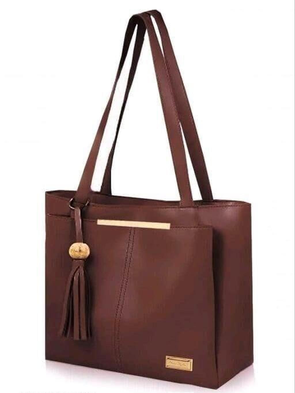 Classic PU Shoulder Handbag with Top Handles