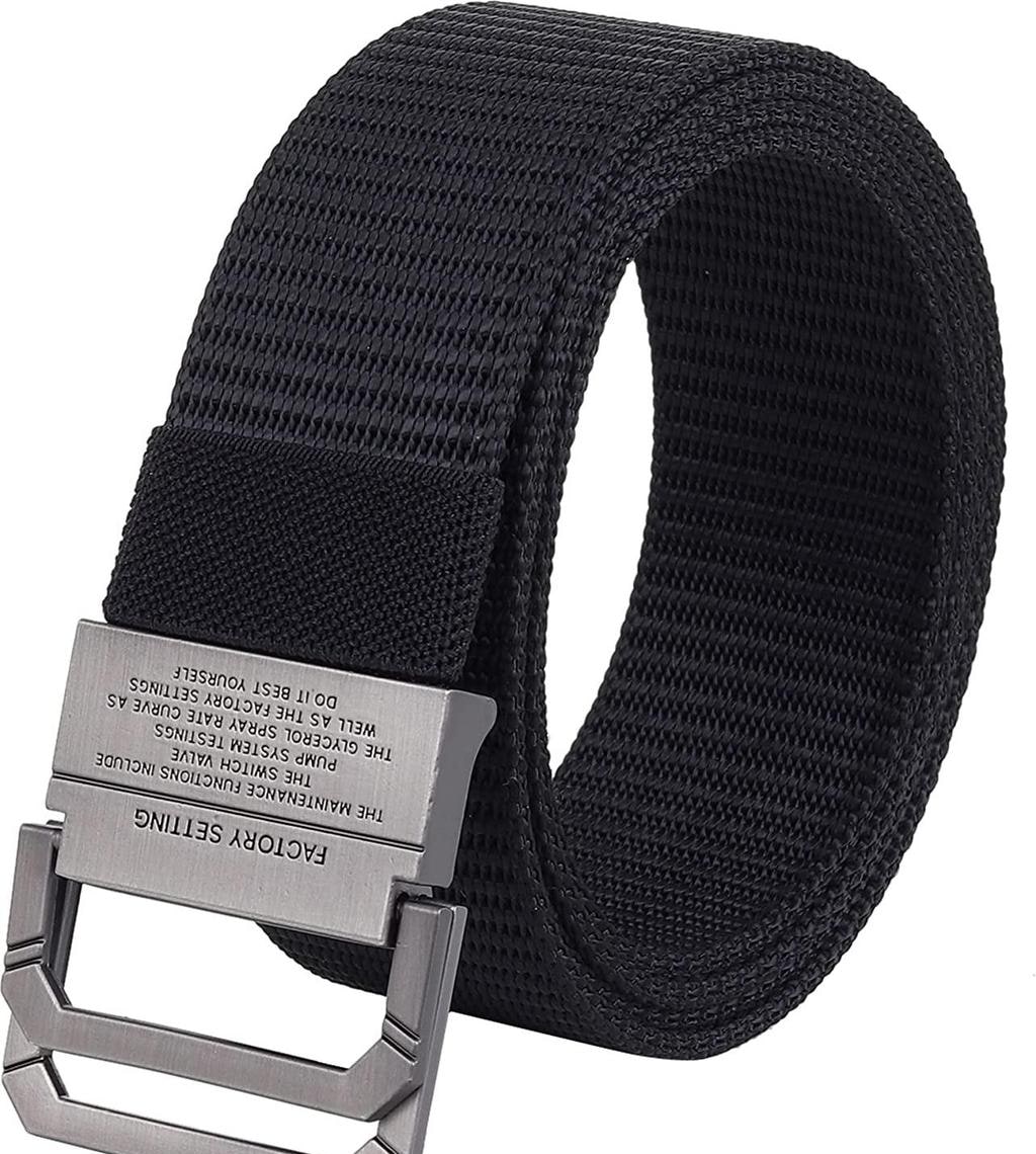Double Ring Woven Nylon Belts, Pack of 2