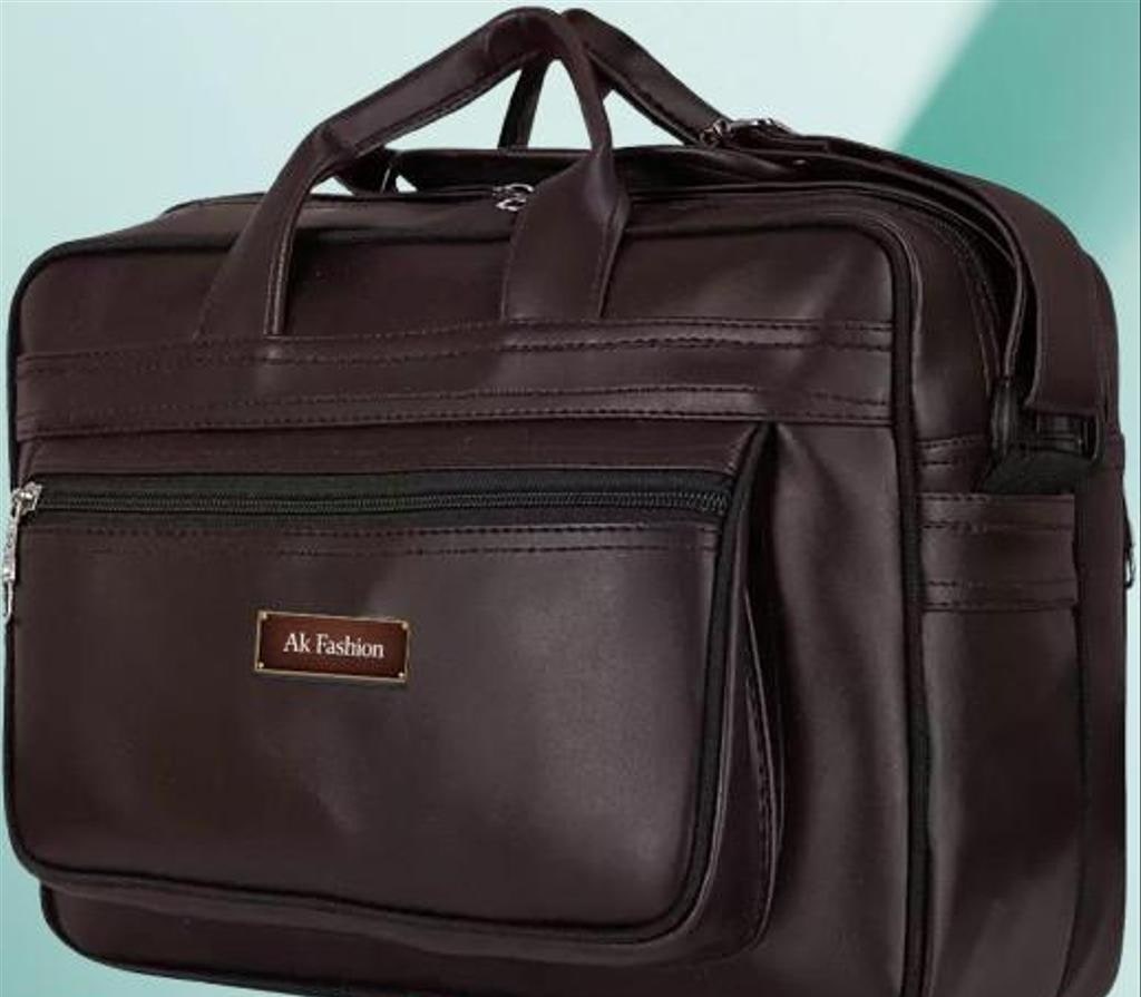 Faux Leather Laptop Messenger Bag 16 Inch