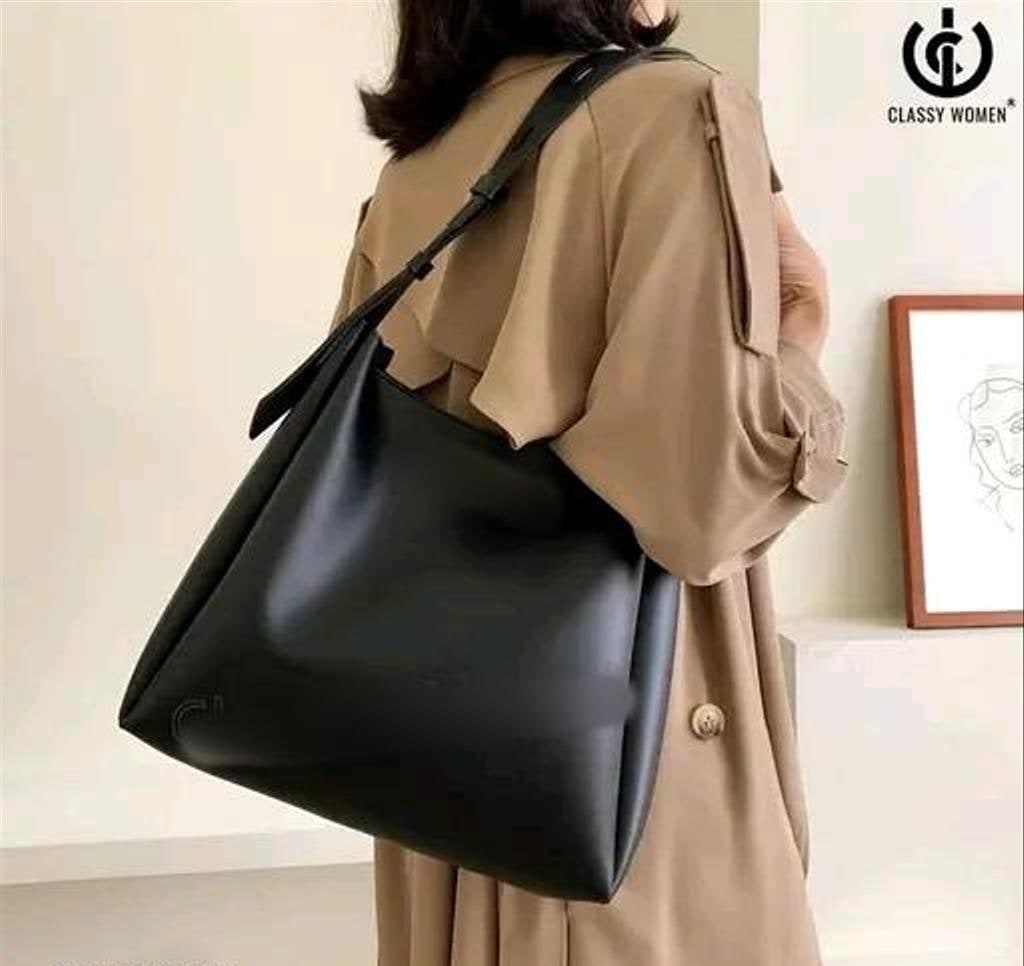Faux Leather Sling Handbag
