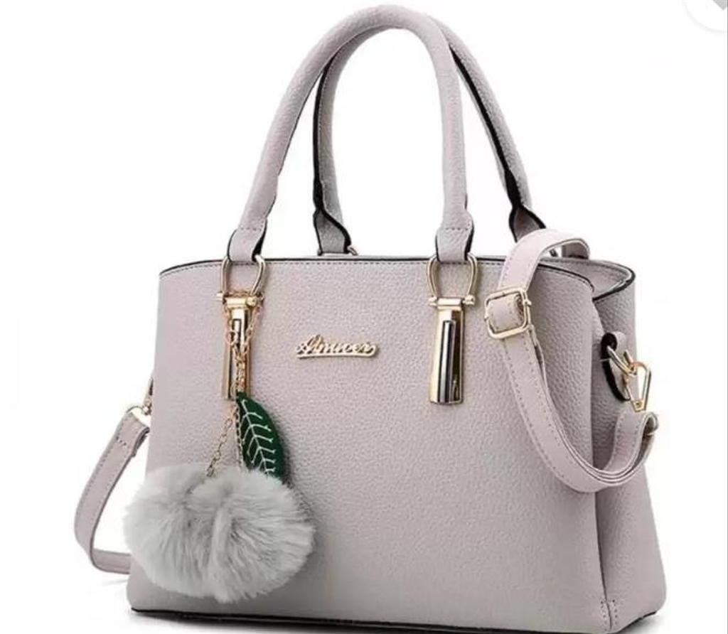 Faux Leather Tote Bag With Zip Pockets