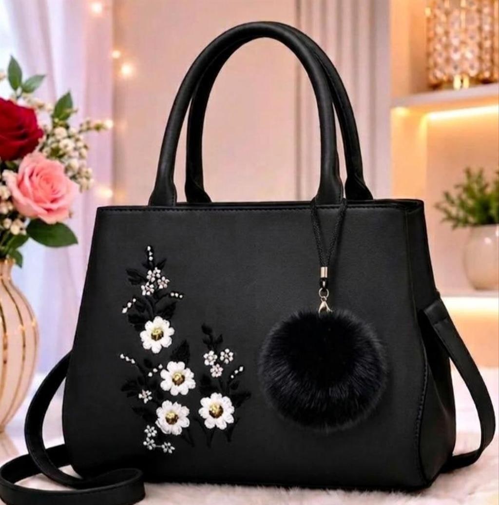 Green PU Bag with 3 Compartments