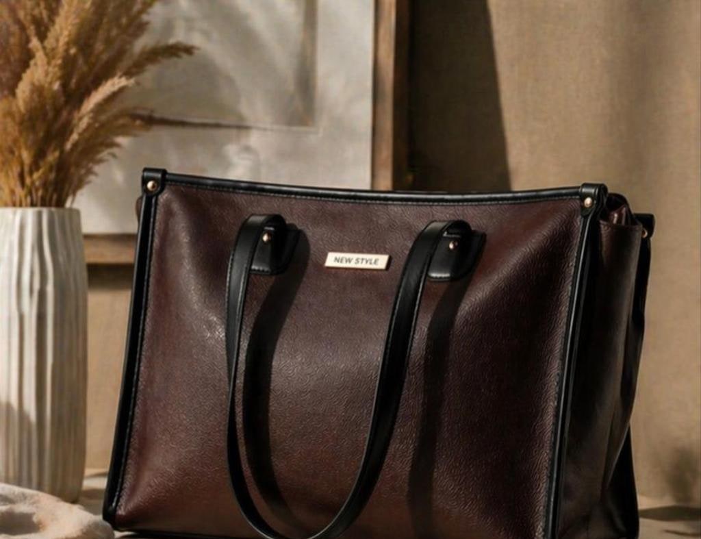 Large Capacity Faux Leather Office Tote