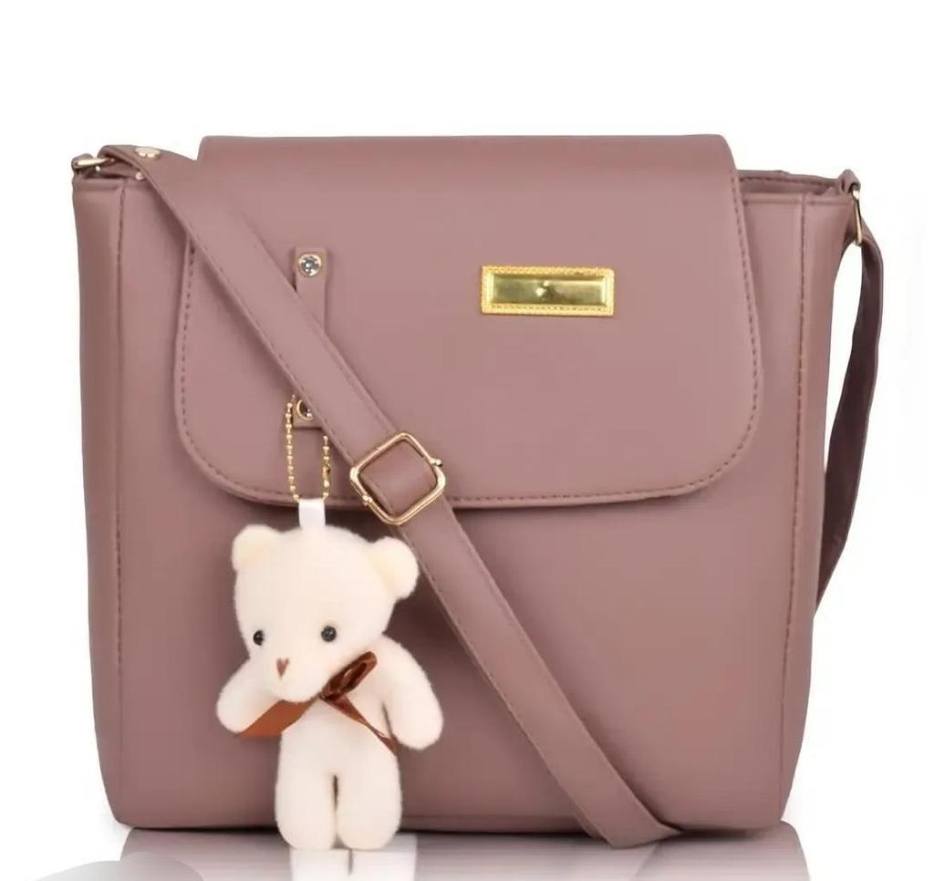 Large PU Sling Bag with 4 Compartments