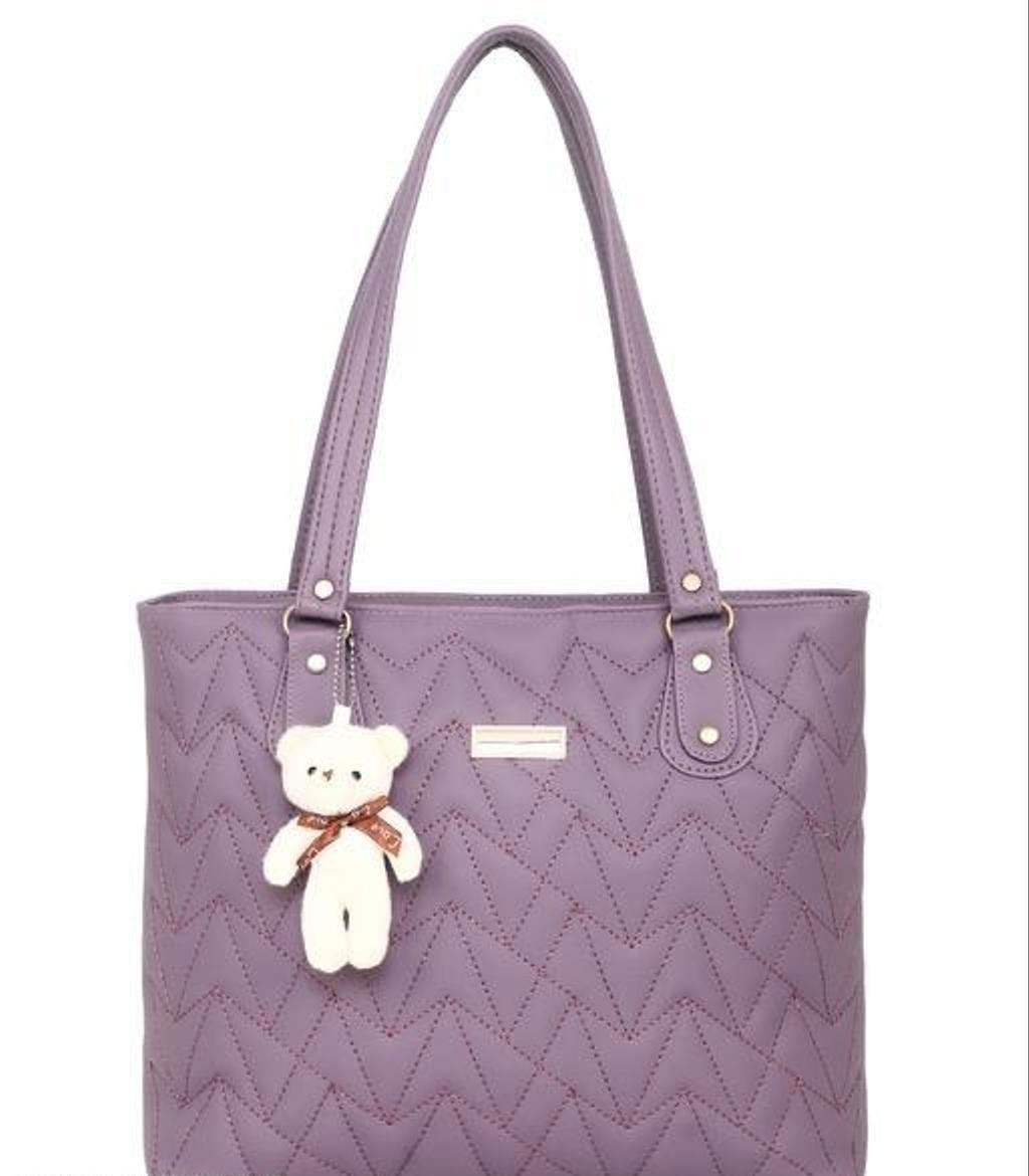 Maroon Teddy PU Handbag