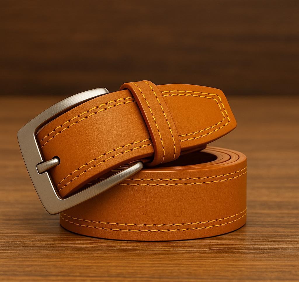 Modern Faux Leather Belt for Men