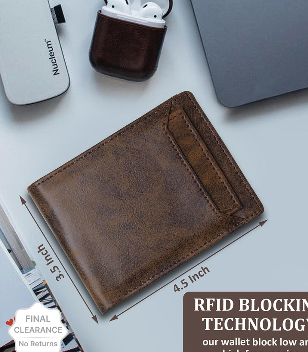 Modern Faux Leather Men's Wallet
