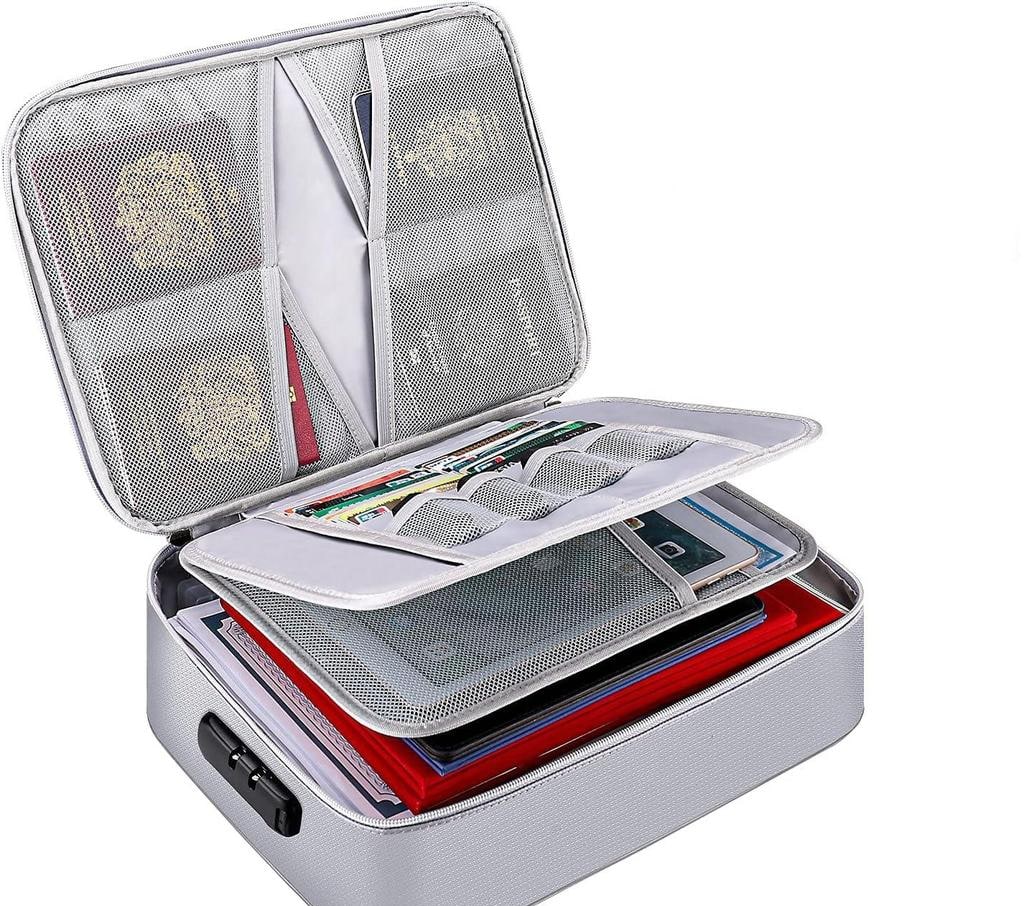 Multilayer Document Organiser Bag With Lock