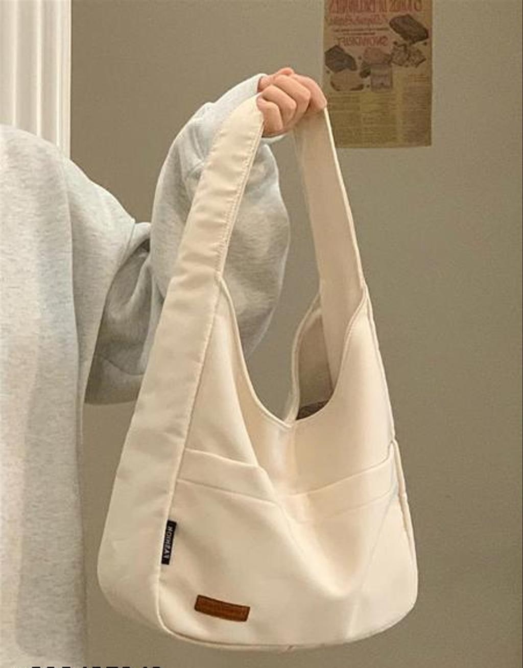 Printed Canvas Shoulder Tote, 2 Compartments