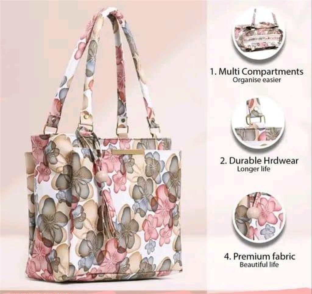 Printed PU Tote Handbag