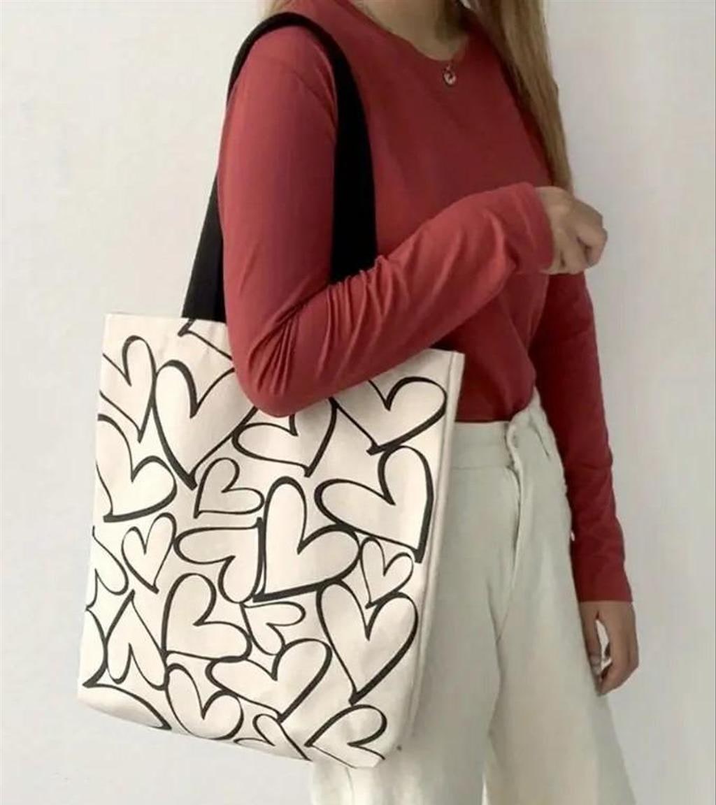 Printed Shoulder Tote Bag