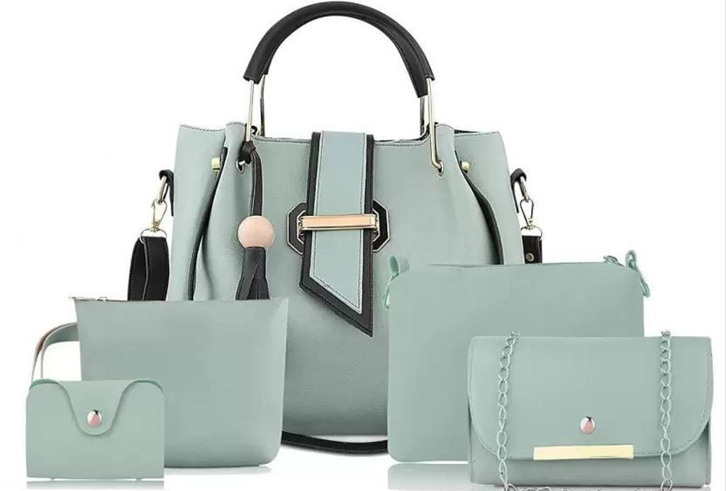 PU Leather Handbag Combo, Set of 5