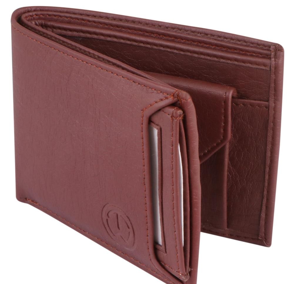 PU Leather Wallet with Secret Compartments