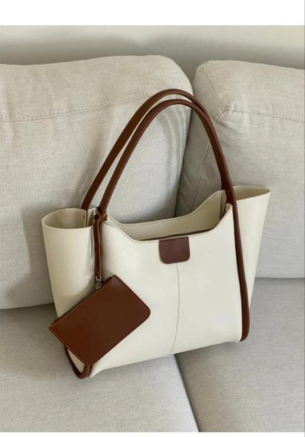 PU Shoulder Bag Set with Matching Small Purse