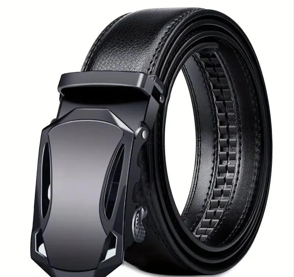 Solid Faux Leather Belt, 28 to 40 in