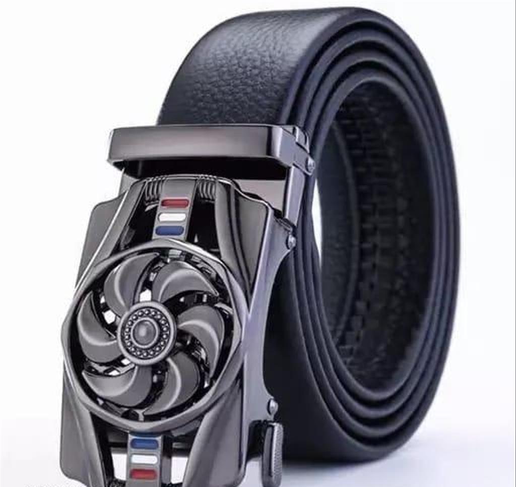 Solid Faux Leather Belt for Men