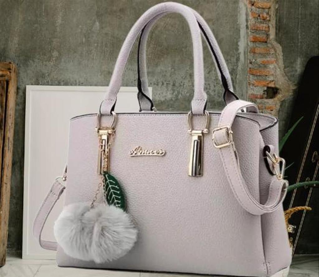 Solid PU Handbag, 10 x 12 in