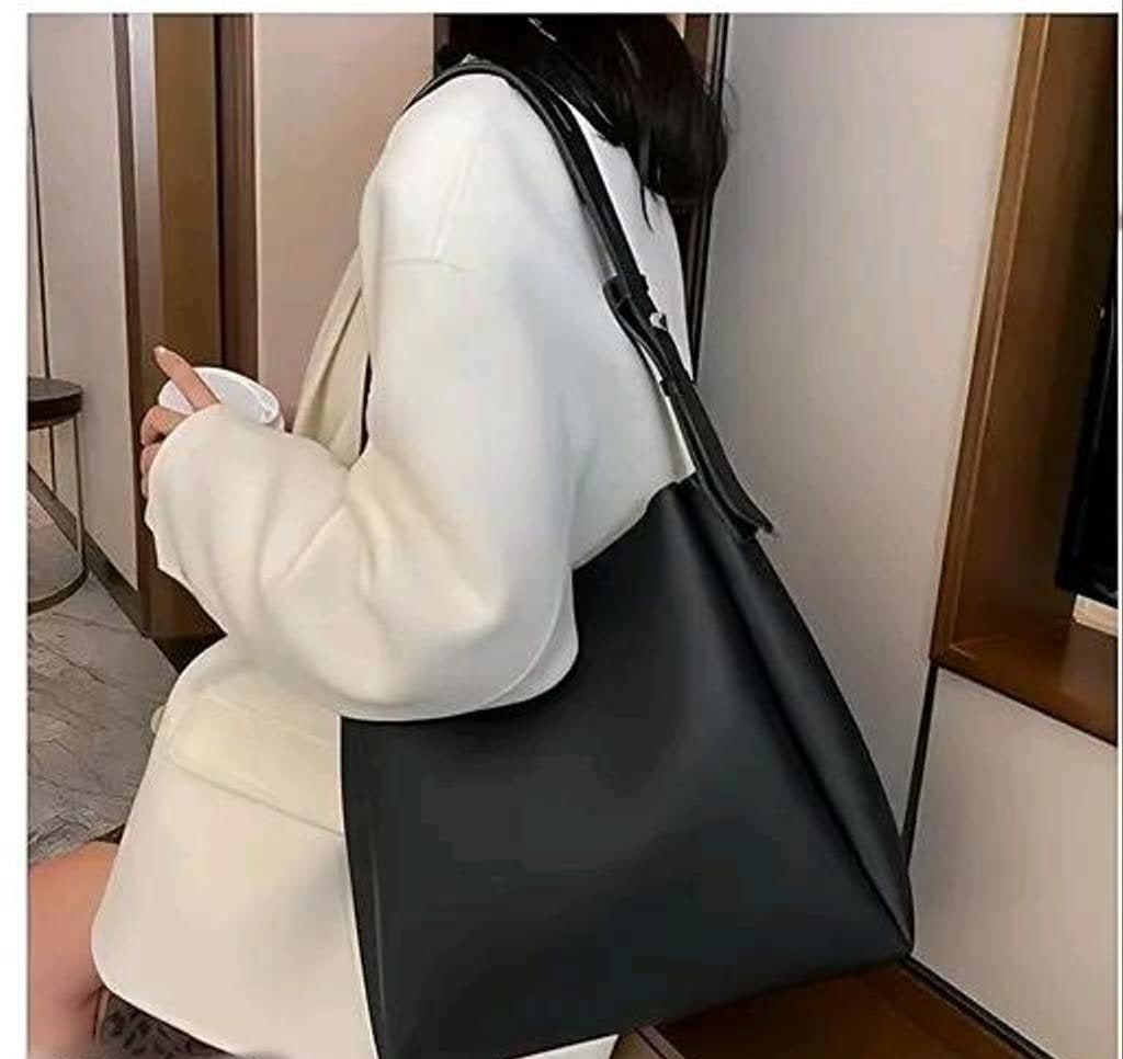 Solid PU Handbag for Girls