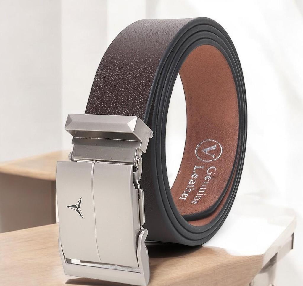 Textured Leather Belt for Men