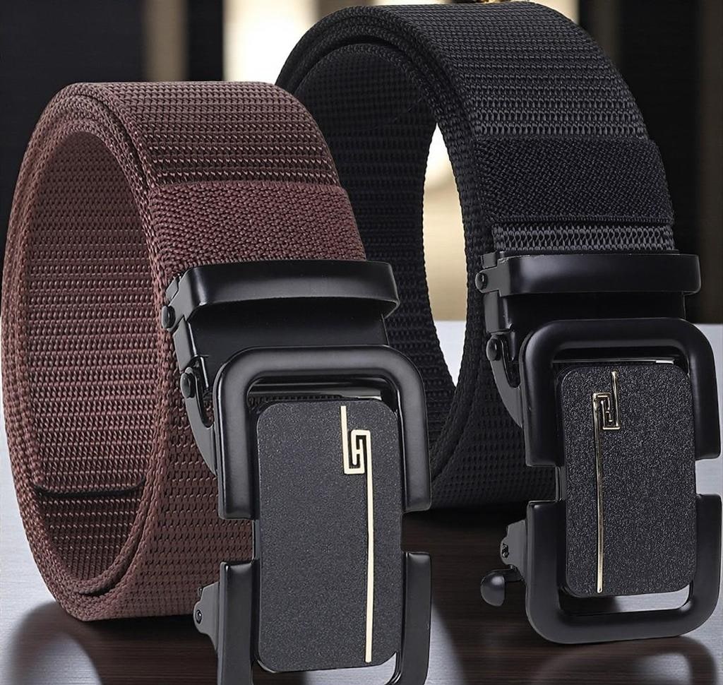 Textured PU Leather Belt, 42 in Waist