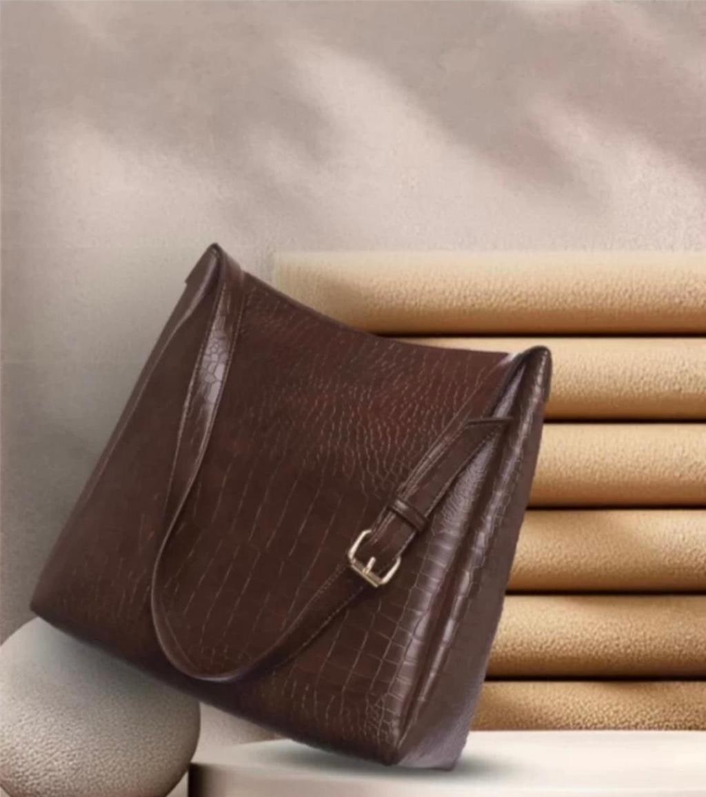 Textured PU Office Tote Bag