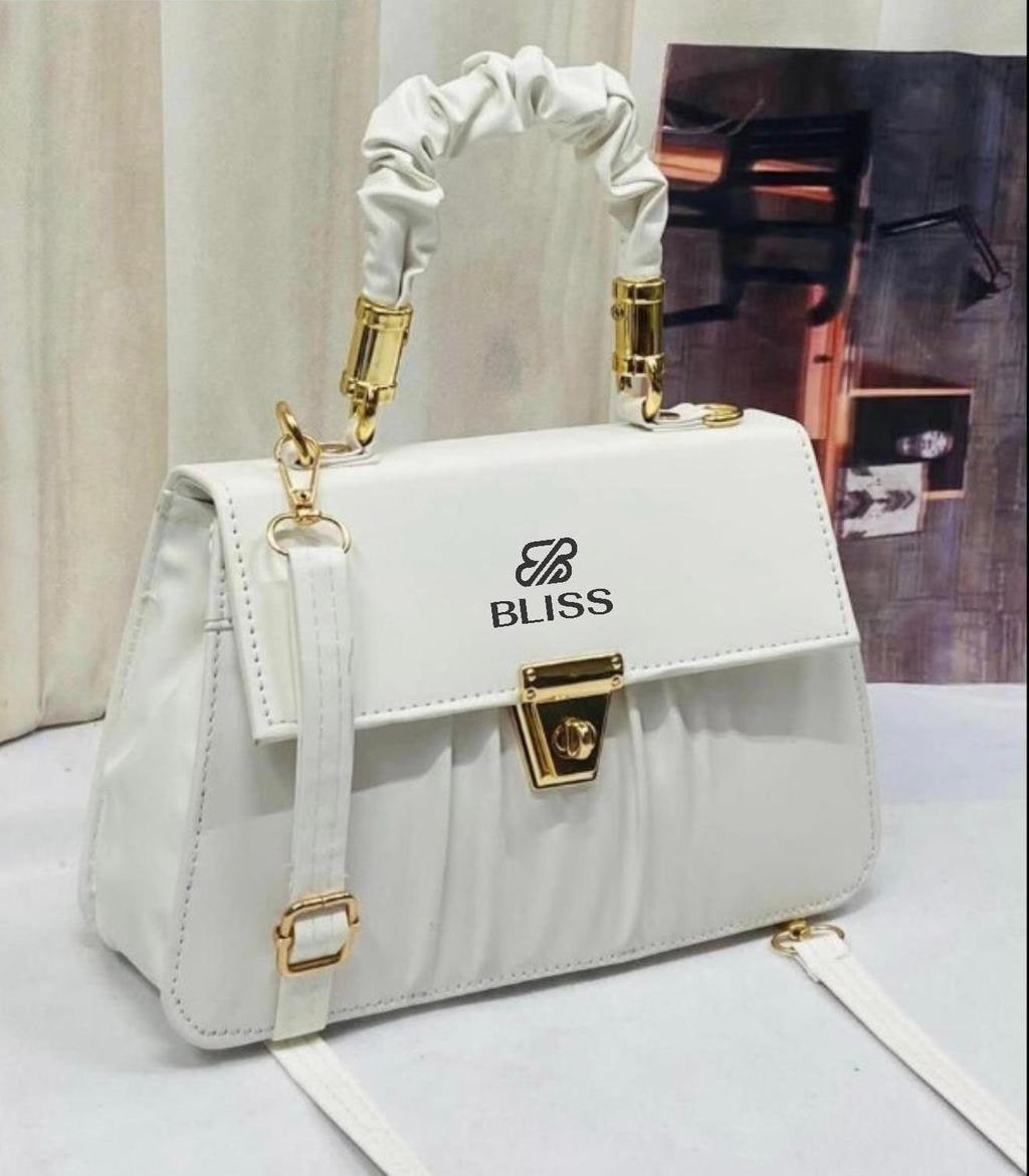 White PU Leather Shoulder Bag